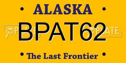 BPAT62 Alaska License Plate