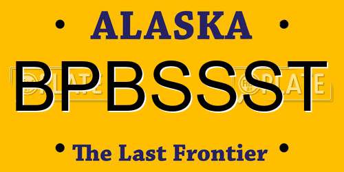 BPBSSST Alaska License Plate
