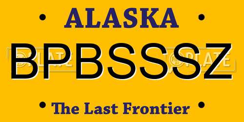 BPBSSSZ Alaska License Plate