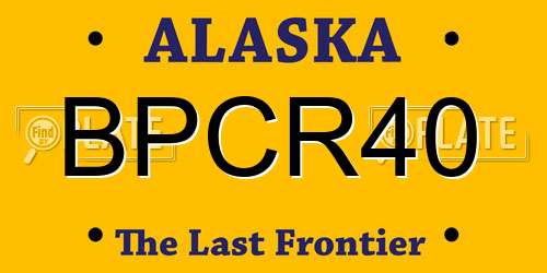 BPCR40 Alaska License Plate