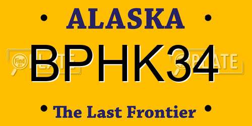BPHK34 Alaska License Plate