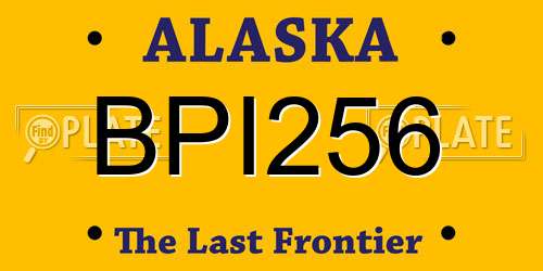 BPI256 Alaska License Plate