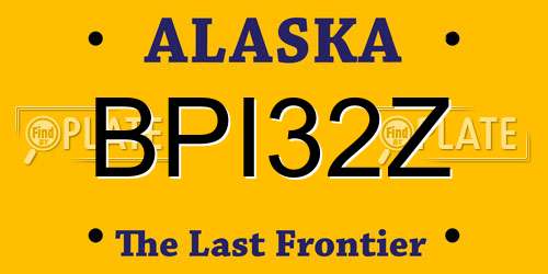 BPI32Z Alaska License Plate