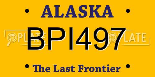 BPI497 Alaska License Plate