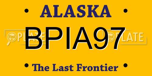 BPIA97 Alaska License Plate
