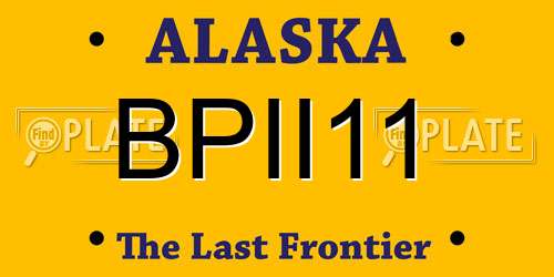 BPII11 Alaska License Plate