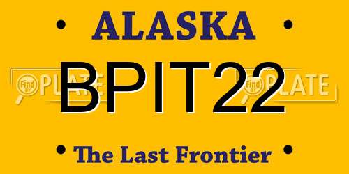 BPIT22 Alaska License Plate