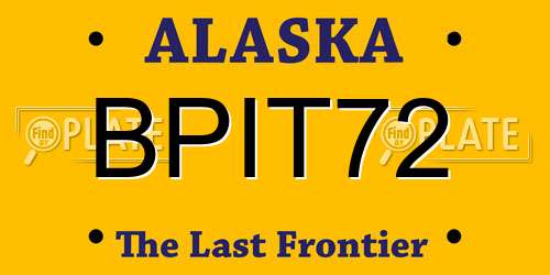 BPIT72 Alaska License Plate