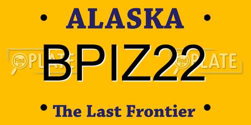 BPIZ22 Alaska License Plate