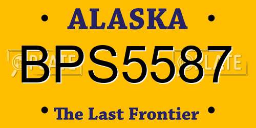 BPS5587 Alaska License Plate