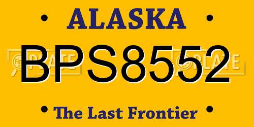 BPS8552 Alaska License Plate