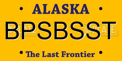BPSBSST Alaska License Plate