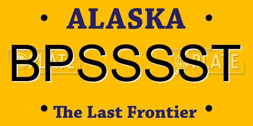 BPSSSST Alaska License Plate
