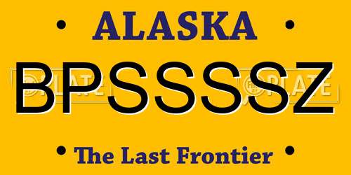 BPSSSSZ Alaska License Plate