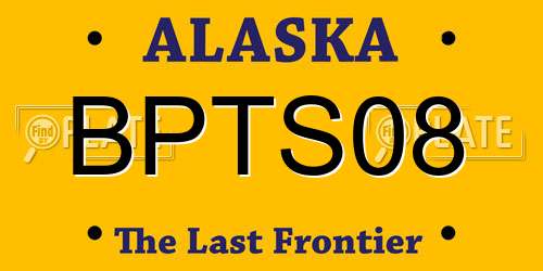 BPTS08 Alaska License Plate