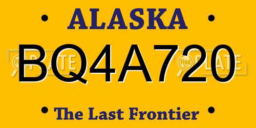 BQ4A720 Alaska License Plate