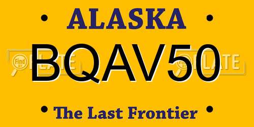 BQAV50 Alaska License Plate