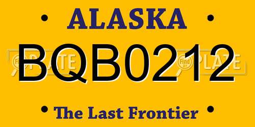 BQB0212 Alaska License Plate