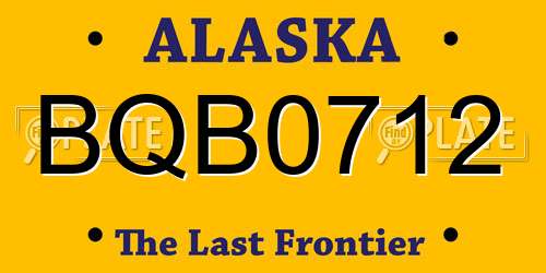 BQB0712 Alaska License Plate