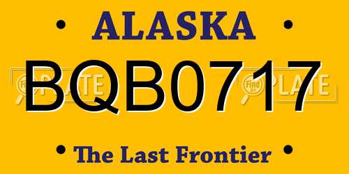 BQB0717 Alaska License Plate