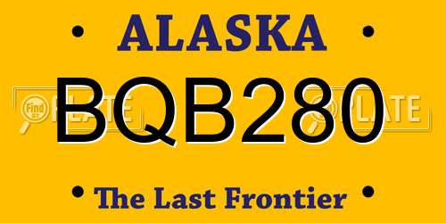 BQB280 Alaska License Plate