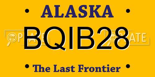 BQIB28 Alaska License Plate