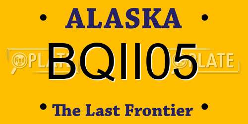 BQII05 Alaska License Plate