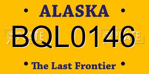 BQL0146 Alaska License Plate