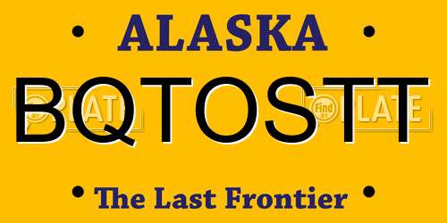 BQTOSTT Alaska License Plate