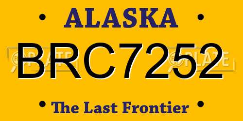 BRC7252 Alaska License Plate