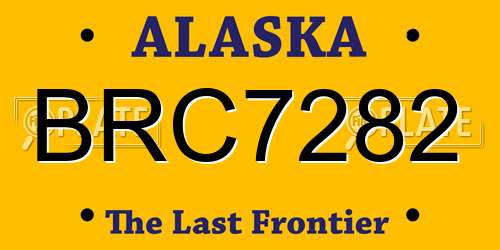 BRC7282 Alaska License Plate