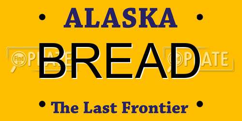 BREAD Alaska License Plate