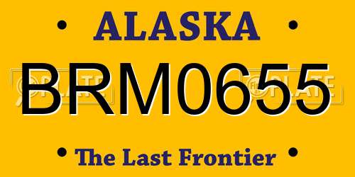 BRM0655 Alaska License Plate
