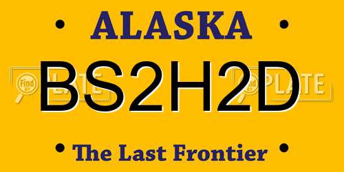 BS2H2D Alaska License Plate