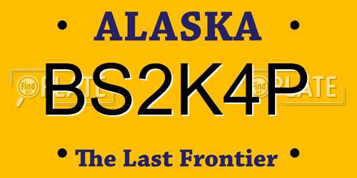 BS2K4P Alaska License Plate