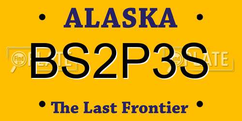 BS2P3S Alaska License Plate
