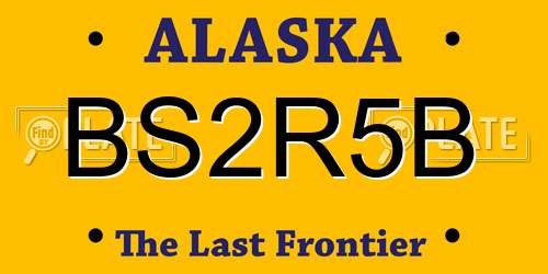 BS2R5B Alaska License Plate