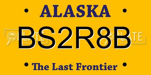BS2R8B Alaska License Plate
