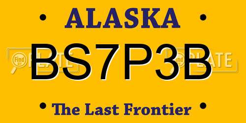BS7P3B Alaska License Plate