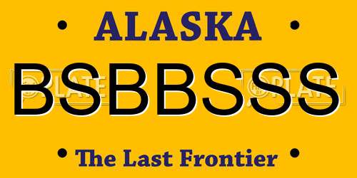 BSBBSSS Alaska License Plate