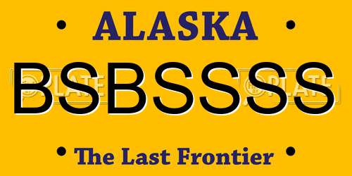 BSBSSSS Alaska License Plate