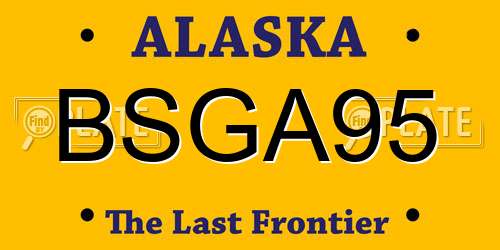 BSGA95 Alaska License Plate
