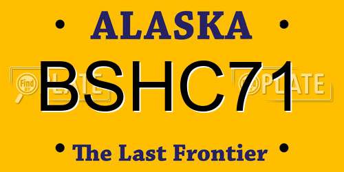 BSHC71 Alaska License Plate