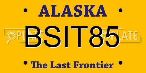 BSIT85 Alaska License Plate