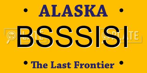 BSSSISI Alaska License Plate