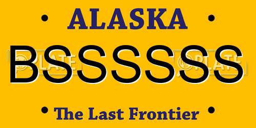 BSSSSSS Alaska License Plate