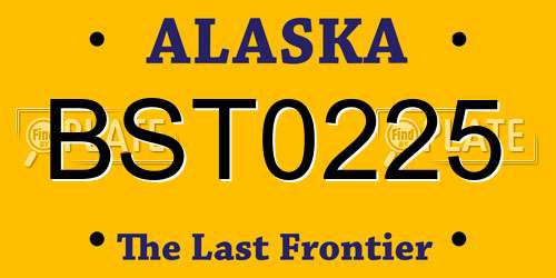 BST0225 Alaska License Plate