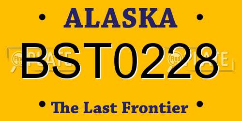 BST0228 Alaska License Plate