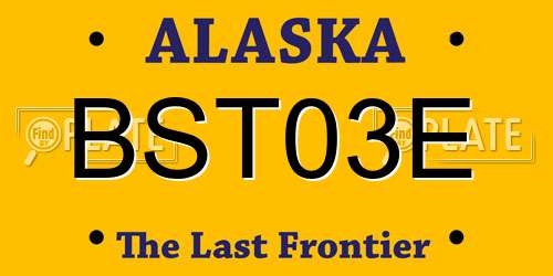 BST03E Alaska License Plate