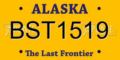 BST1519 Alaska License Plate